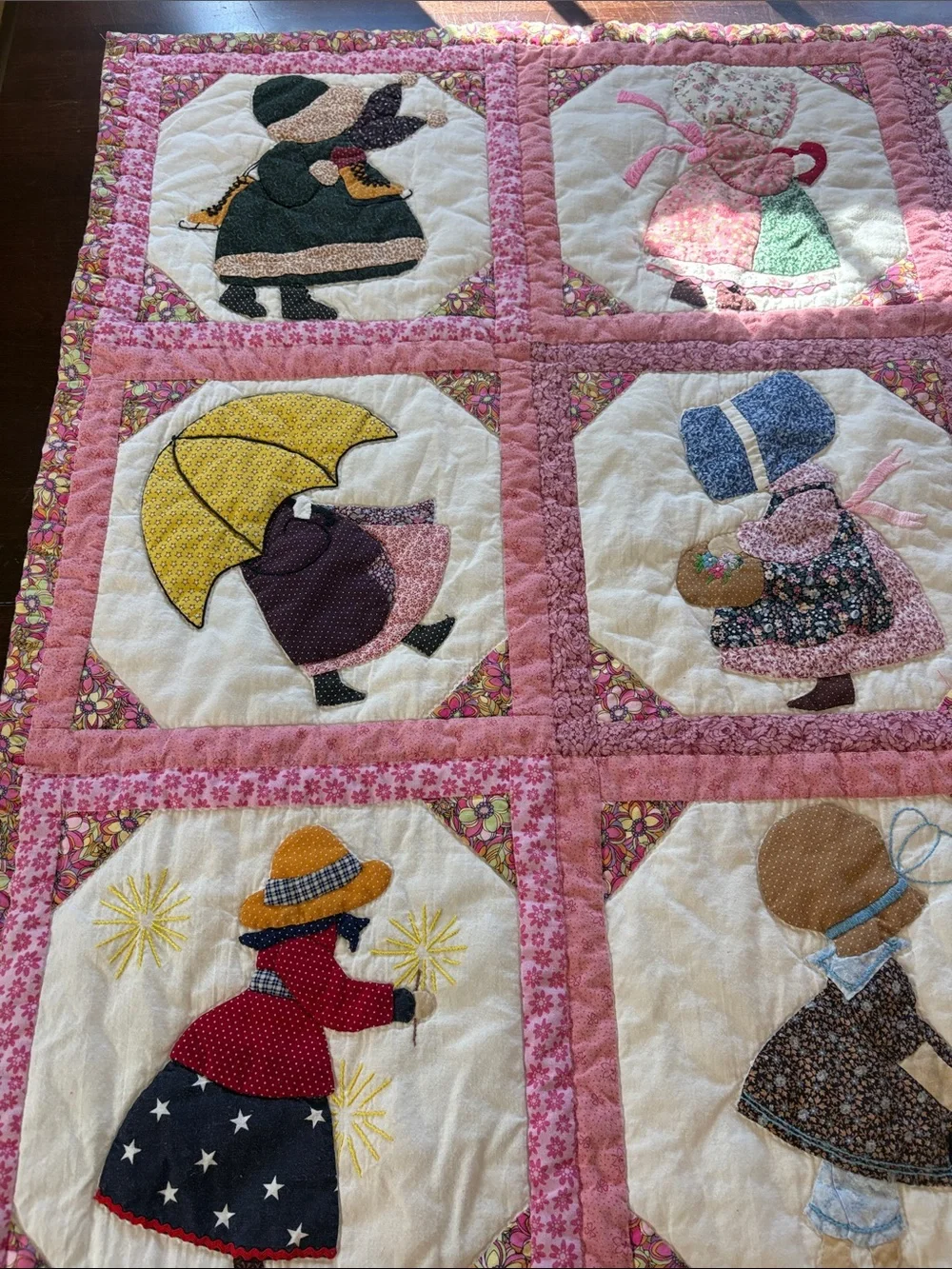 Kids Calendar Sunbonnet Girl Quilt